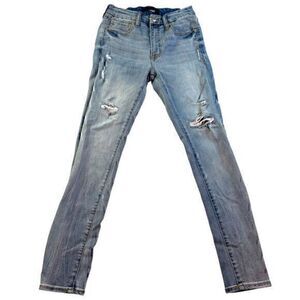 Aero Womens Medium Wash High Rise Curvy Skinny Size 4